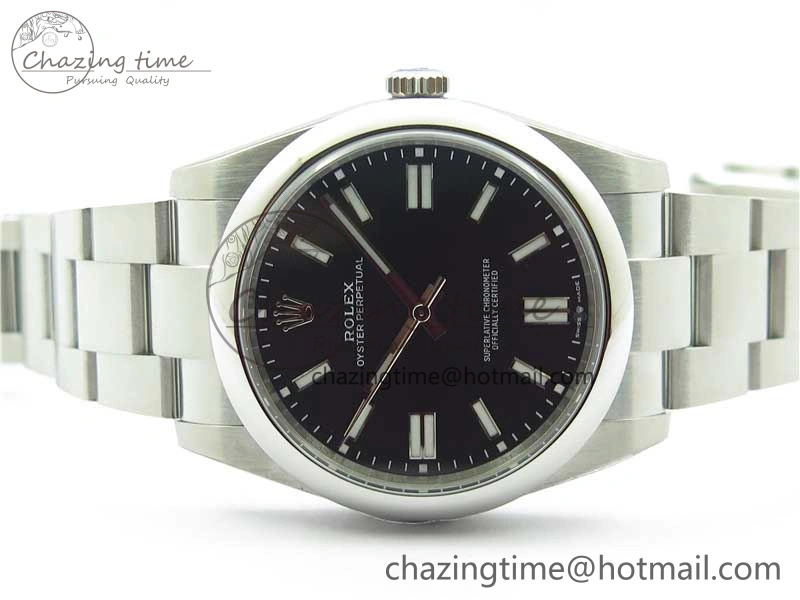 Oyster Perpetual 41mm 124300 ROF 1:1 Best Edition 904L Steel Black Dial on SS Bracelet A Vibrant 2669