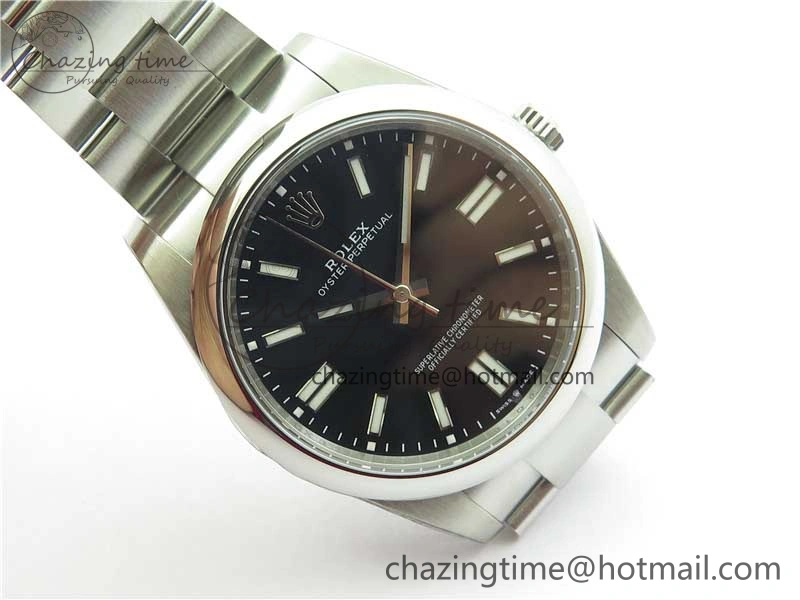 Oyster Perpetual 41mm 124300 ROF 1:1 Best Edition 904L Steel Black Dial on SS Bracelet A Vibrant 2669