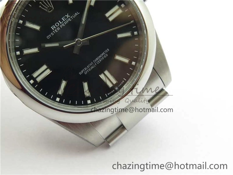 Oyster Perpetual 41mm 124300 ROF 1:1 Best Edition 904L Steel Black Dial on SS Bracelet A Vibrant 2669