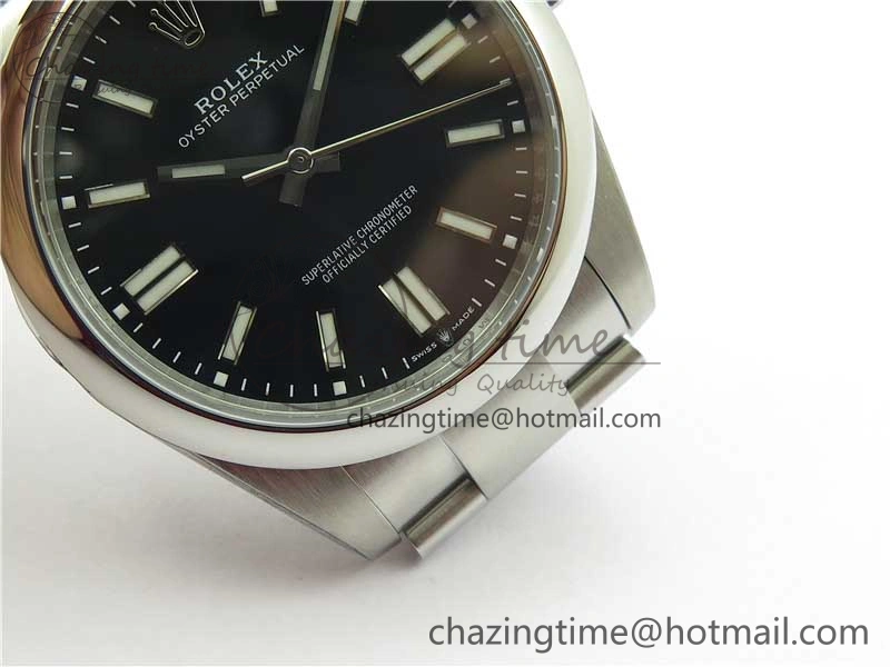 Oyster Perpetual 41mm 124300 ROF 1:1 Best Edition 904L Steel Black Dial on SS Bracelet A Vibrant 2669