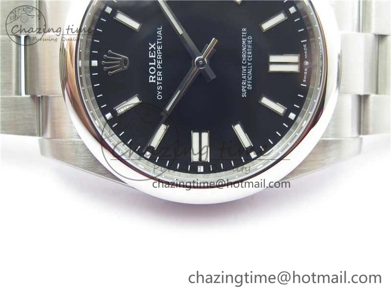 Oyster Perpetual 41mm 124300 ROF 1:1 Best Edition 904L Steel Black Dial on SS Bracelet A Vibrant 2669