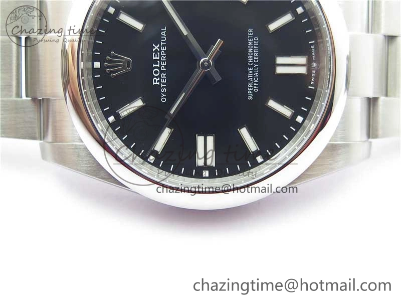 Oyster Perpetual 41mm 124300 ROF 1:1 Best Edition 904L Steel Black Dial on SS Bracelet A Vibrant 2669