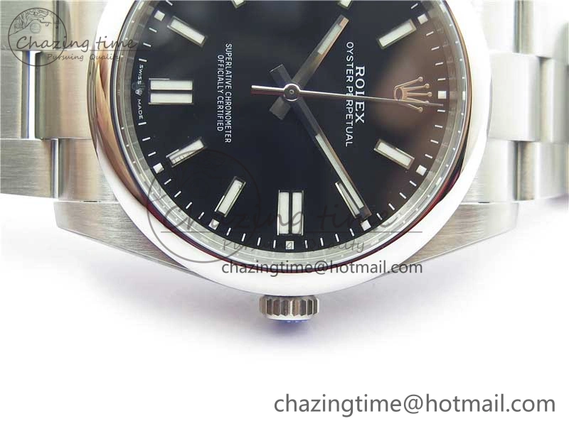 Oyster Perpetual 41mm 124300 ROF 1:1 Best Edition 904L Steel Black Dial on SS Bracelet A Vibrant 2669