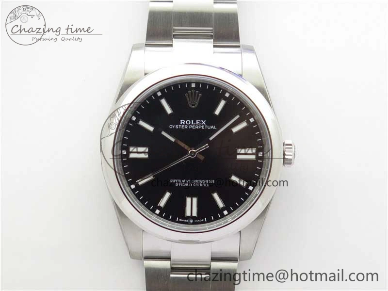 Oyster Perpetual 41mm 124300 ROF 1:1 Best Edition 904L Steel Black Dial on SS Bracelet A Vibrant 2669