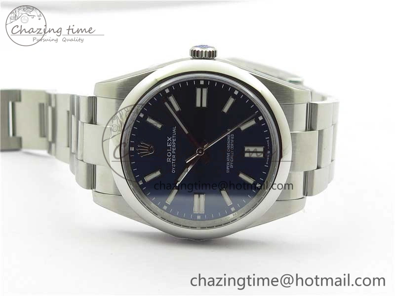 Resilient Oyster Perpetual 41mm 124300 ROF 1:1 Best Edition 904L Steel Dark Blue Dial on SS Bracelet A 2666