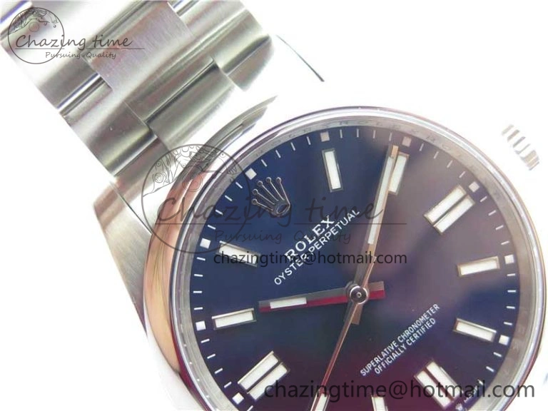 Resilient Oyster Perpetual 41mm 124300 ROF 1:1 Best Edition 904L Steel Dark Blue Dial on SS Bracelet A 2666