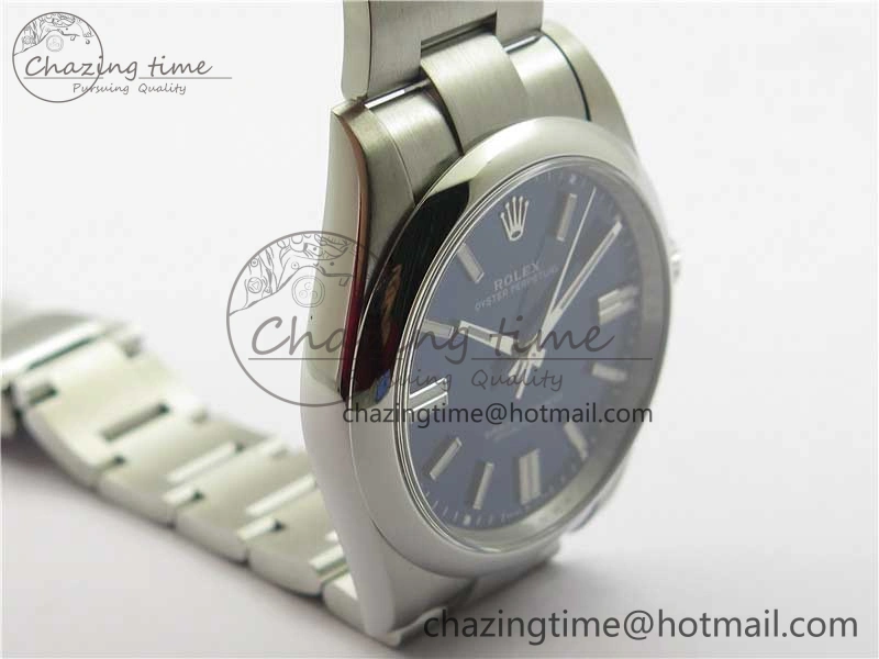 Resilient Oyster Perpetual 41mm 124300 ROF 1:1 Best Edition 904L Steel Dark Blue Dial on SS Bracelet A 2666