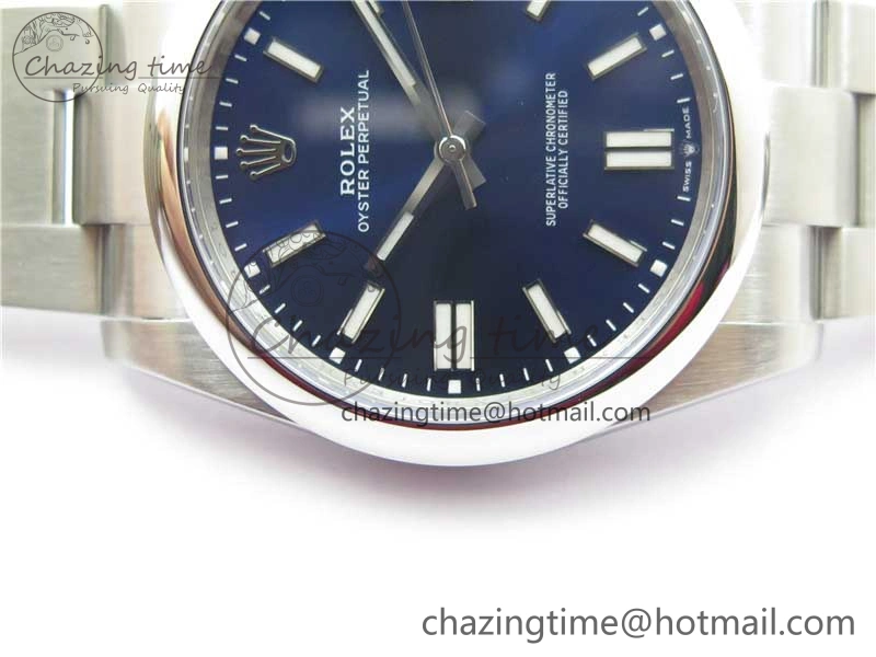 Resilient Oyster Perpetual 41mm 124300 ROF 1:1 Best Edition 904L Steel Dark Blue Dial on SS Bracelet A 2666