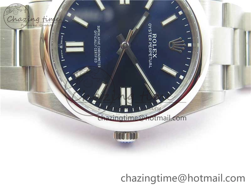 Resilient Oyster Perpetual 41mm 124300 ROF 1:1 Best Edition 904L Steel Dark Blue Dial on SS Bracelet A 2666