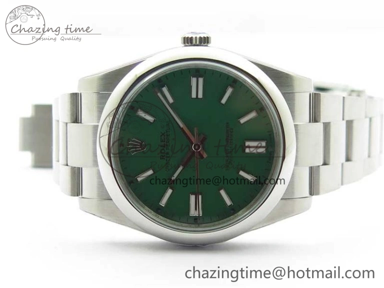 OdorResistant Oyster Perpetual 41mm 124300 ROF 1:1 Best Edition 904L Steel Green Dial on SS Bracelet A 2664