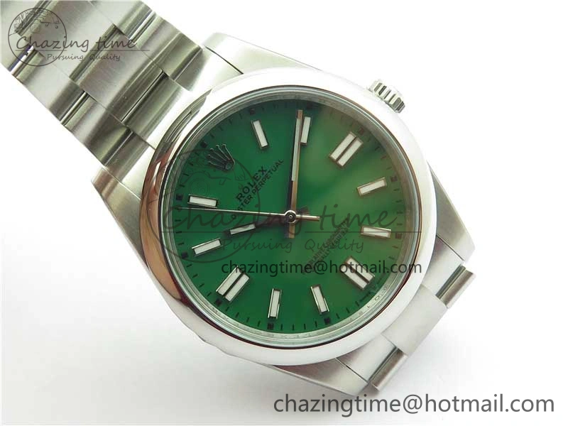 OdorResistant Oyster Perpetual 41mm 124300 ROF 1:1 Best Edition 904L Steel Green Dial on SS Bracelet A 2664