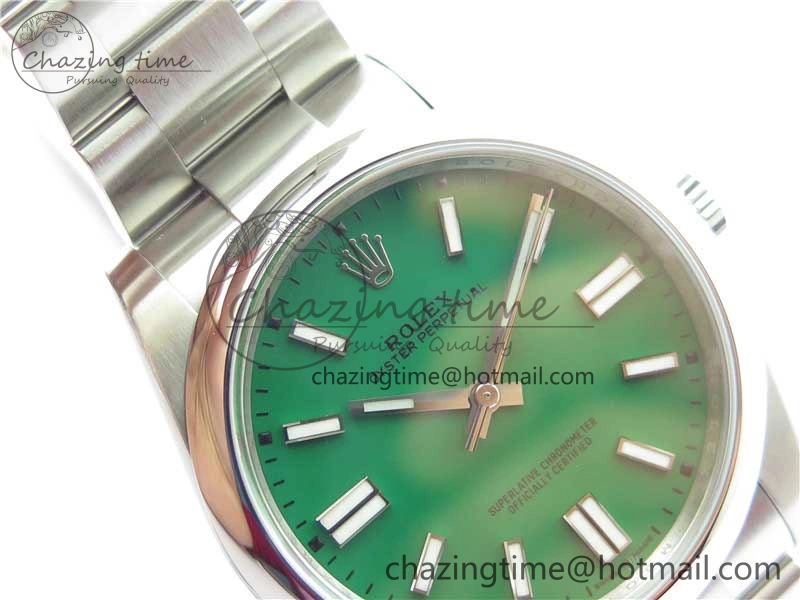 OdorResistant Oyster Perpetual 41mm 124300 ROF 1:1 Best Edition 904L Steel Green Dial on SS Bracelet A 2664
