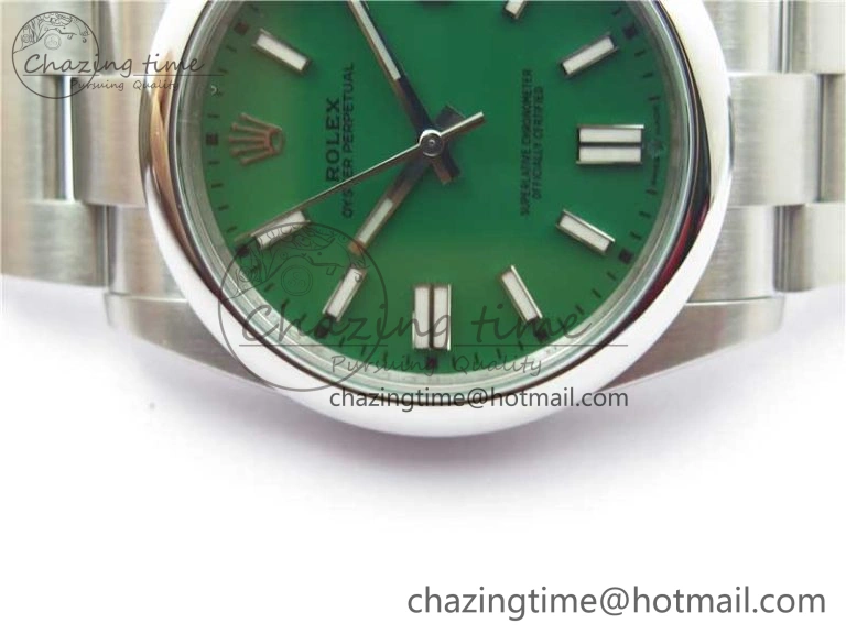 OdorResistant Oyster Perpetual 41mm 124300 ROF 1:1 Best Edition 904L Steel Green Dial on SS Bracelet A 2664