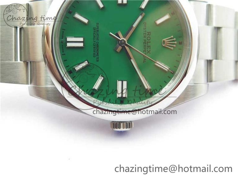 OdorResistant Oyster Perpetual 41mm 124300 ROF 1:1 Best Edition 904L Steel Green Dial on SS Bracelet A 2664