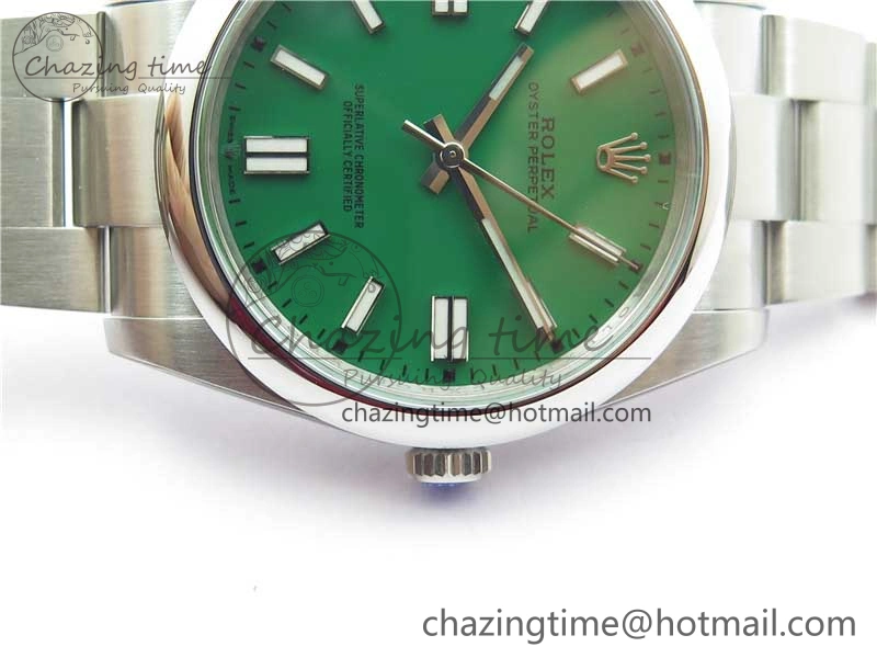 OdorResistant Oyster Perpetual 41mm 124300 ROF 1:1 Best Edition 904L Steel Green Dial on SS Bracelet A 2664