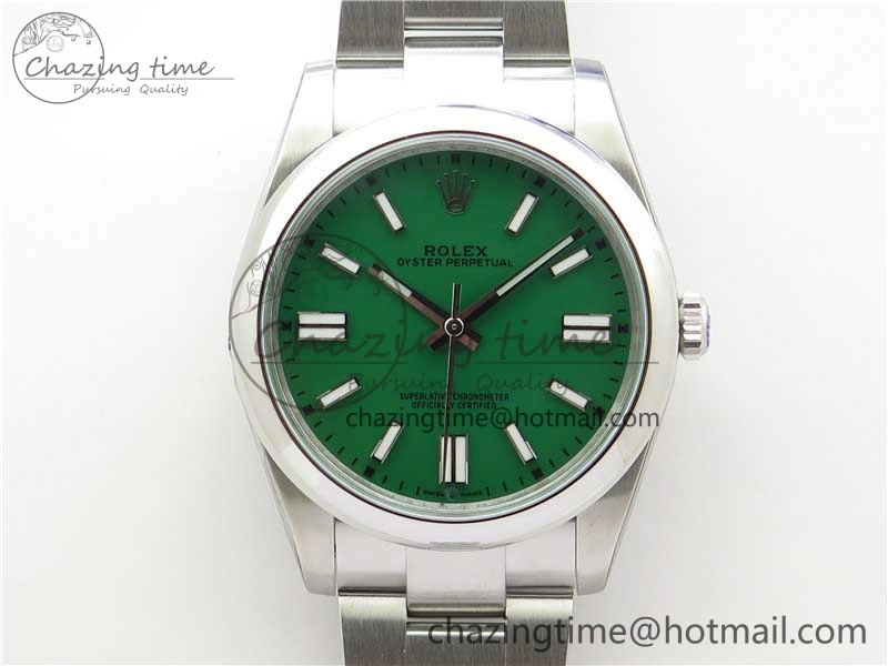 OdorResistant Oyster Perpetual 41mm 124300 ROF 1:1 Best Edition 904L Steel Green Dial on SS Bracelet A 2664