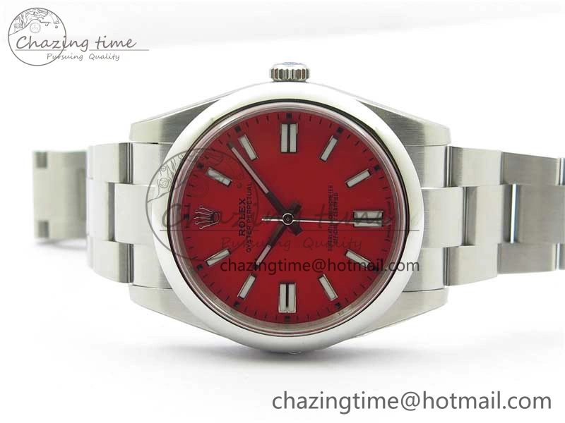 Sustainable Oyster Perpetual 41mm 124300 ROF 1:1 Best Edition 904L Steel Red Dial on SS Bracelet A 2668