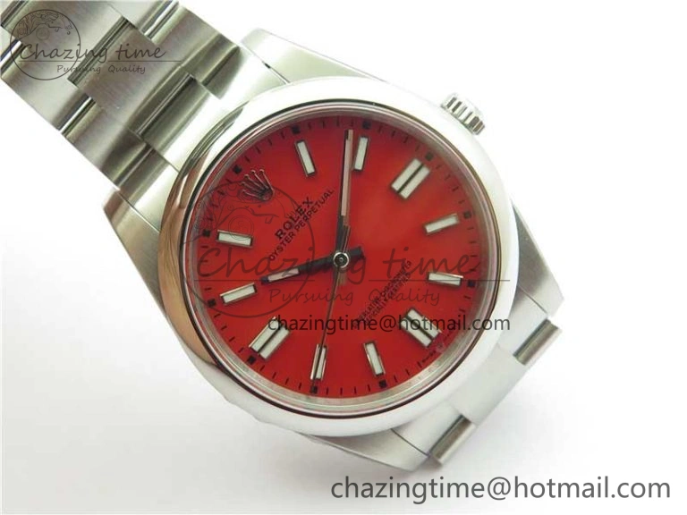 Sustainable Oyster Perpetual 41mm 124300 ROF 1:1 Best Edition 904L Steel Red Dial on SS Bracelet A 2668