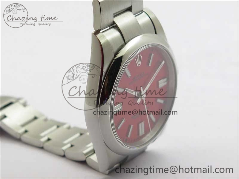 Sustainable Oyster Perpetual 41mm 124300 ROF 1:1 Best Edition 904L Steel Red Dial on SS Bracelet A 2668