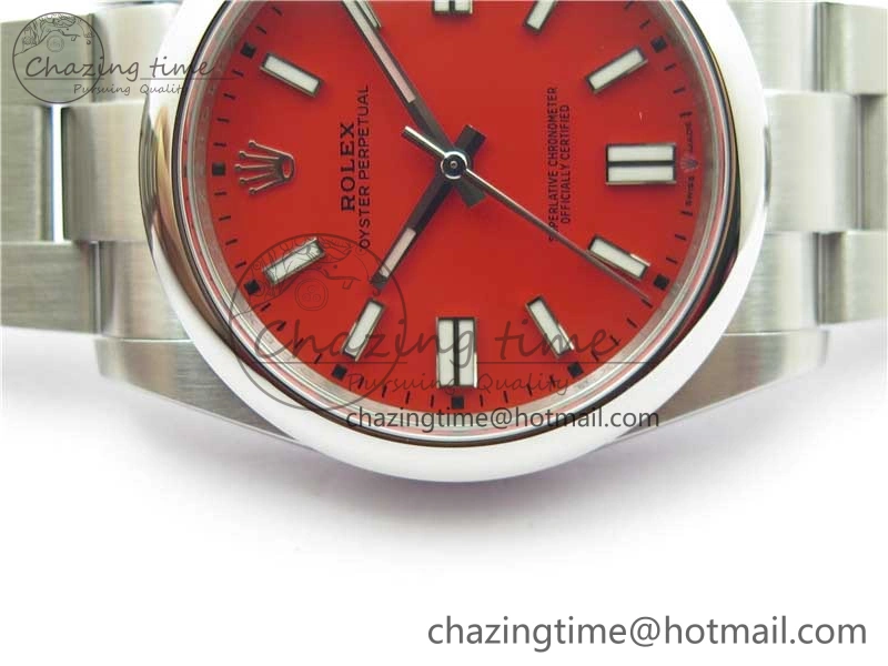 Sustainable Oyster Perpetual 41mm 124300 ROF 1:1 Best Edition 904L Steel Red Dial on SS Bracelet A 2668