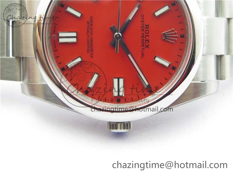 Sustainable Oyster Perpetual 41mm 124300 ROF 1:1 Best Edition 904L Steel Red Dial on SS Bracelet A 2668