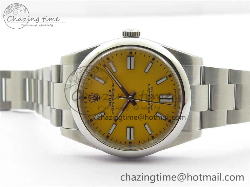 Oyster Perpetual 41mm 124300 ROF 1:1 Best Edition 904L Steel Yellow Dial on SS Bracelet A Youthful 2667