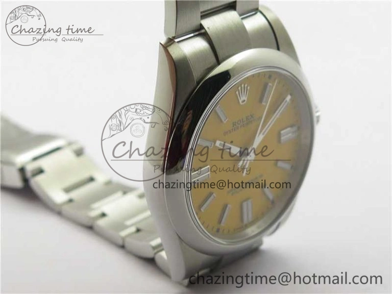 Oyster Perpetual 41mm 124300 ROF 1:1 Best Edition 904L Steel Yellow Dial on SS Bracelet A Youthful 2667