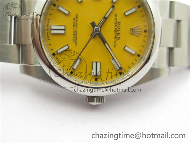 Oyster Perpetual 41mm 124300 ROF 1:1 Best Edition 904L Steel Yellow Dial on SS Bracelet A Youthful 2667