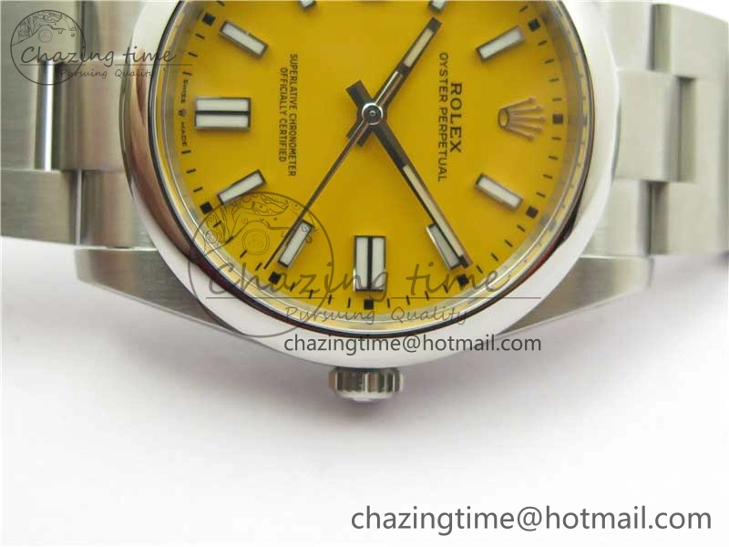 Oyster Perpetual 41mm 124300 ROF 1:1 Best Edition 904L Steel Yellow Dial on SS Bracelet A Youthful 2667