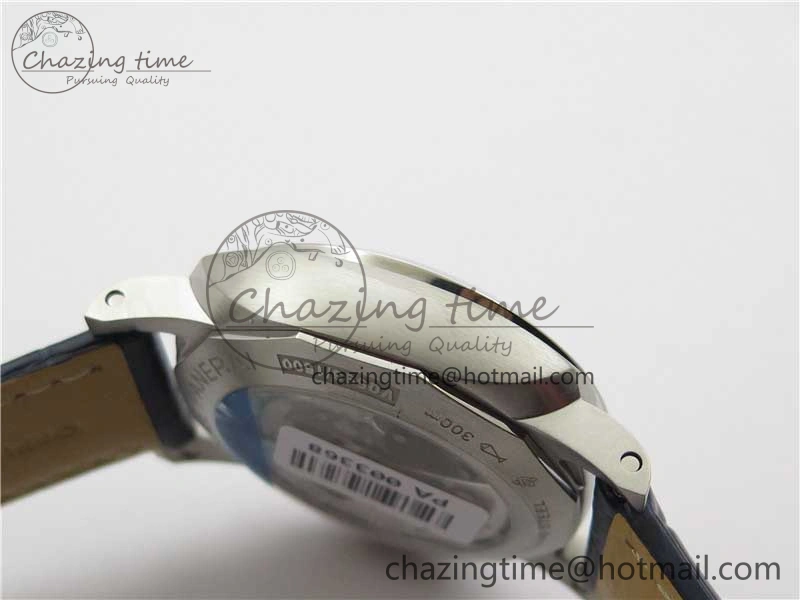 OdorResistant PAM 1033 44mm VSF 1:1 Best Edition Blue Dial on Blue Leather Strap P.9001 Super Clone 8389