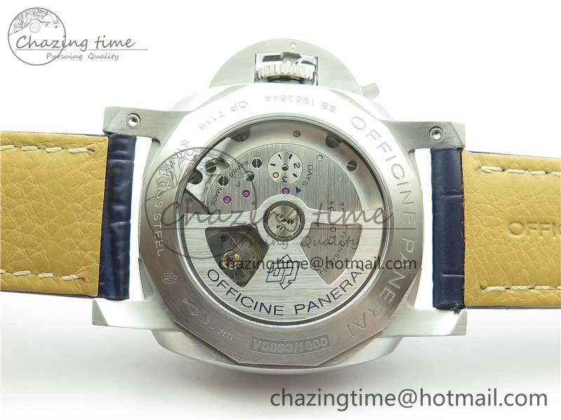 OdorResistant PAM 1033 44mm VSF 1:1 Best Edition Blue Dial on Blue Leather Strap P.9001 Super Clone 8389