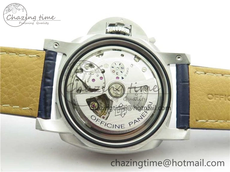 OdorResistant PAM 1033 44mm VSF 1:1 Best Edition Blue Dial on Blue Leather Strap P.9001 Super Clone 8389