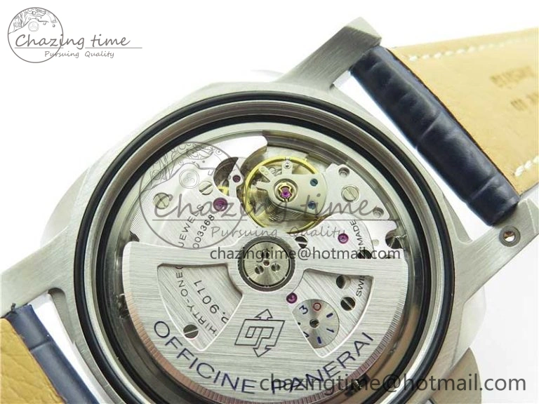 OdorResistant PAM 1033 44mm VSF 1:1 Best Edition Blue Dial on Blue Leather Strap P.9001 Super Clone 8389