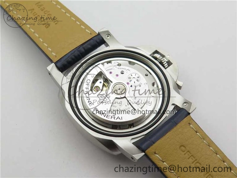 OdorResistant PAM 1033 44mm VSF 1:1 Best Edition Blue Dial on Blue Leather Strap P.9001 Super Clone 8389