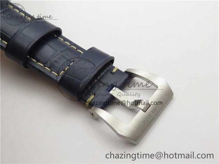 OdorResistant PAM 1033 44mm VSF 1:1 Best Edition Blue Dial on Blue Leather Strap P.9001 Super Clone 8389