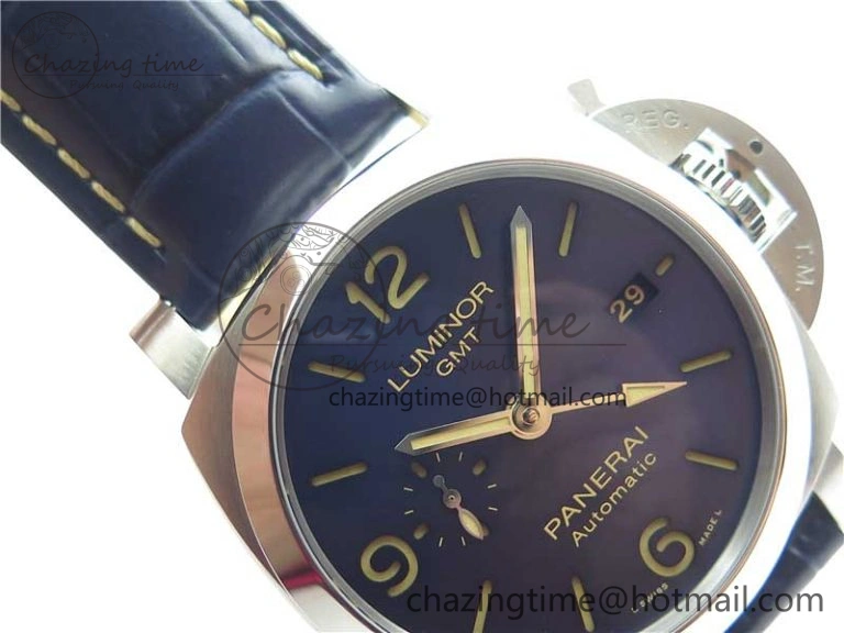OdorResistant PAM 1033 44mm VSF 1:1 Best Edition Blue Dial on Blue Leather Strap P.9001 Super Clone 8389