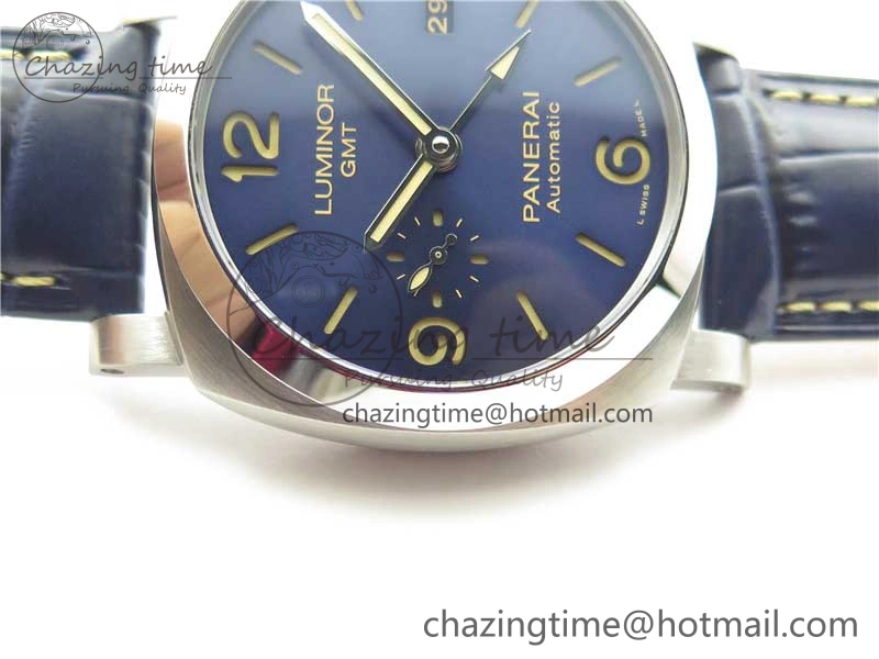 OdorResistant PAM 1033 44mm VSF 1:1 Best Edition Blue Dial on Blue Leather Strap P.9001 Super Clone 8389