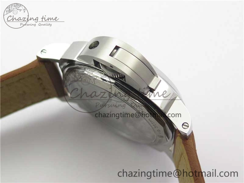 PAM 111 Noob 1:1 Best Edition On ETA6497 With Y-Incabloc On Brown Leather Strap V Refined 8407