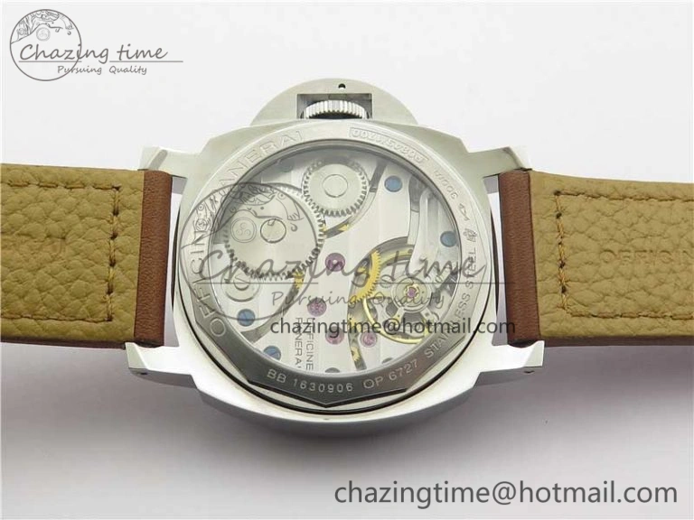 PAM 111 Noob 1:1 Best Edition On ETA6497 With Y-Incabloc On Brown Leather Strap V Refined 8407
