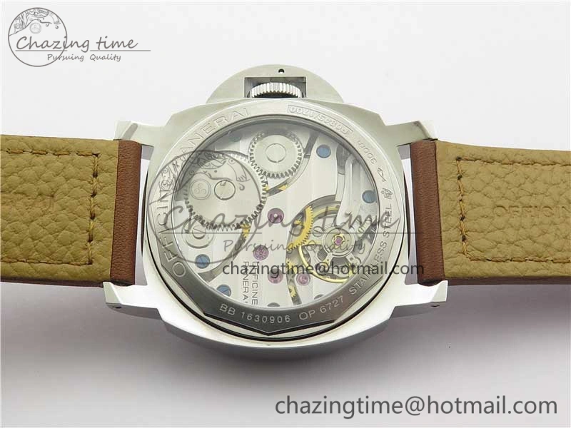 PAM 111 Noob 1:1 Best Edition On ETA6497 With Y-Incabloc On Brown Leather Strap V Refined 8407