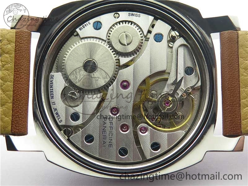 PAM 111 Noob 1:1 Best Edition On ETA6497 With Y-Incabloc On Brown Leather Strap V Refined 8407