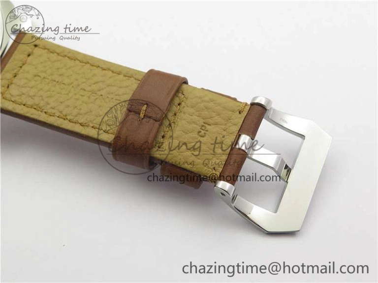 PAM 111 Noob 1:1 Best Edition On ETA6497 With Y-Incabloc On Brown Leather Strap V Refined 8407