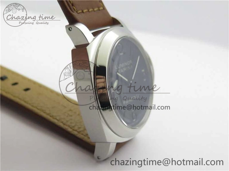PAM 111 Noob 1:1 Best Edition On ETA6497 With Y-Incabloc On Brown Leather Strap V Refined 8407