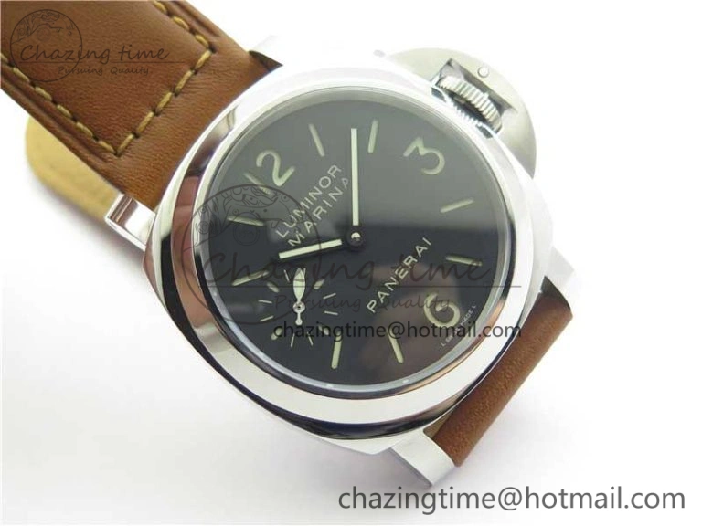 PAM 111 Noob 1:1 Best Edition On ETA6497 With Y-Incabloc On Brown Leather Strap V Refined 8407