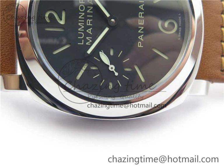 PAM 111 Noob 1:1 Best Edition On ETA6497 With Y-Incabloc On Brown Leather Strap V Refined 8407