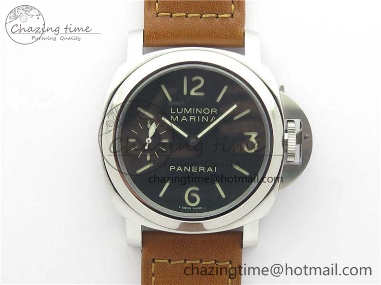PAM 111 Noob 1:1 Best Edition On ETA6497 With Y-Incabloc On Brown Leather Strap V Refined 8407