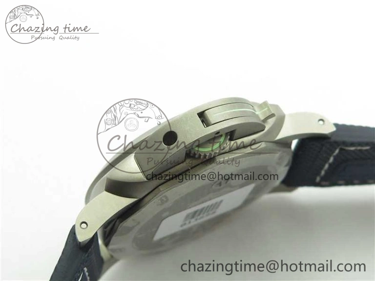 PAM 1117 Ti Case VSF 1:1 Best Edition Blue Dial on Blue Sportech Strap P.9010 Clone (Free Leather Strap) Seasonal 8397