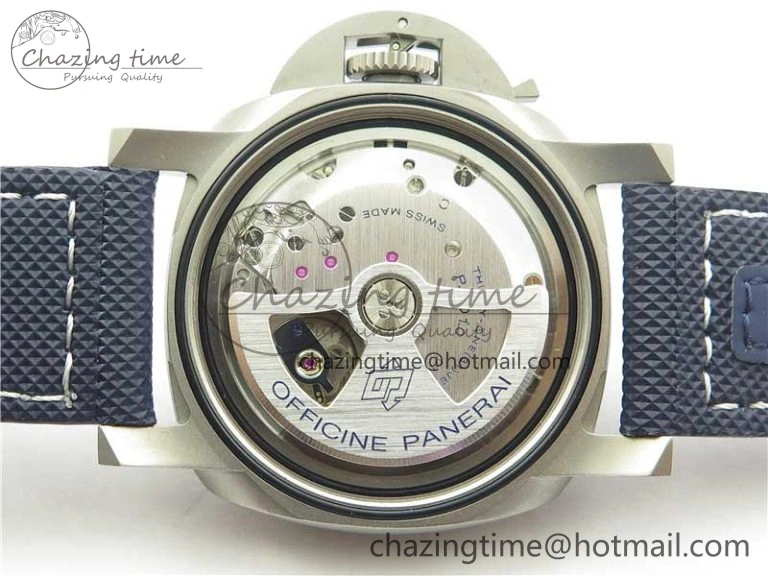 PAM 1117 Ti Case VSF 1:1 Best Edition Blue Dial on Blue Sportech Strap P.9010 Clone (Free Leather Strap) Seasonal 8397