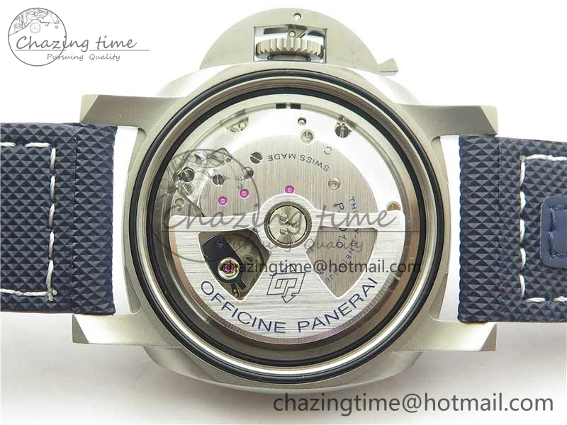 PAM 1117 Ti Case VSF 1:1 Best Edition Blue Dial on Blue Sportech Strap P.9010 Clone (Free Leather Strap) Seasonal 8397