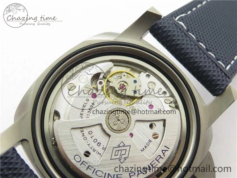 PAM 1117 Ti Case VSF 1:1 Best Edition Blue Dial on Blue Sportech Strap P.9010 Clone (Free Leather Strap) Seasonal 8397